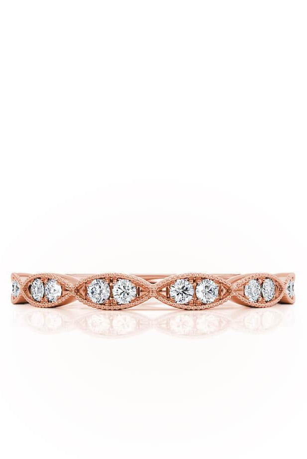 round-shaped-moissanite-milgrain-style-wedding-band-2