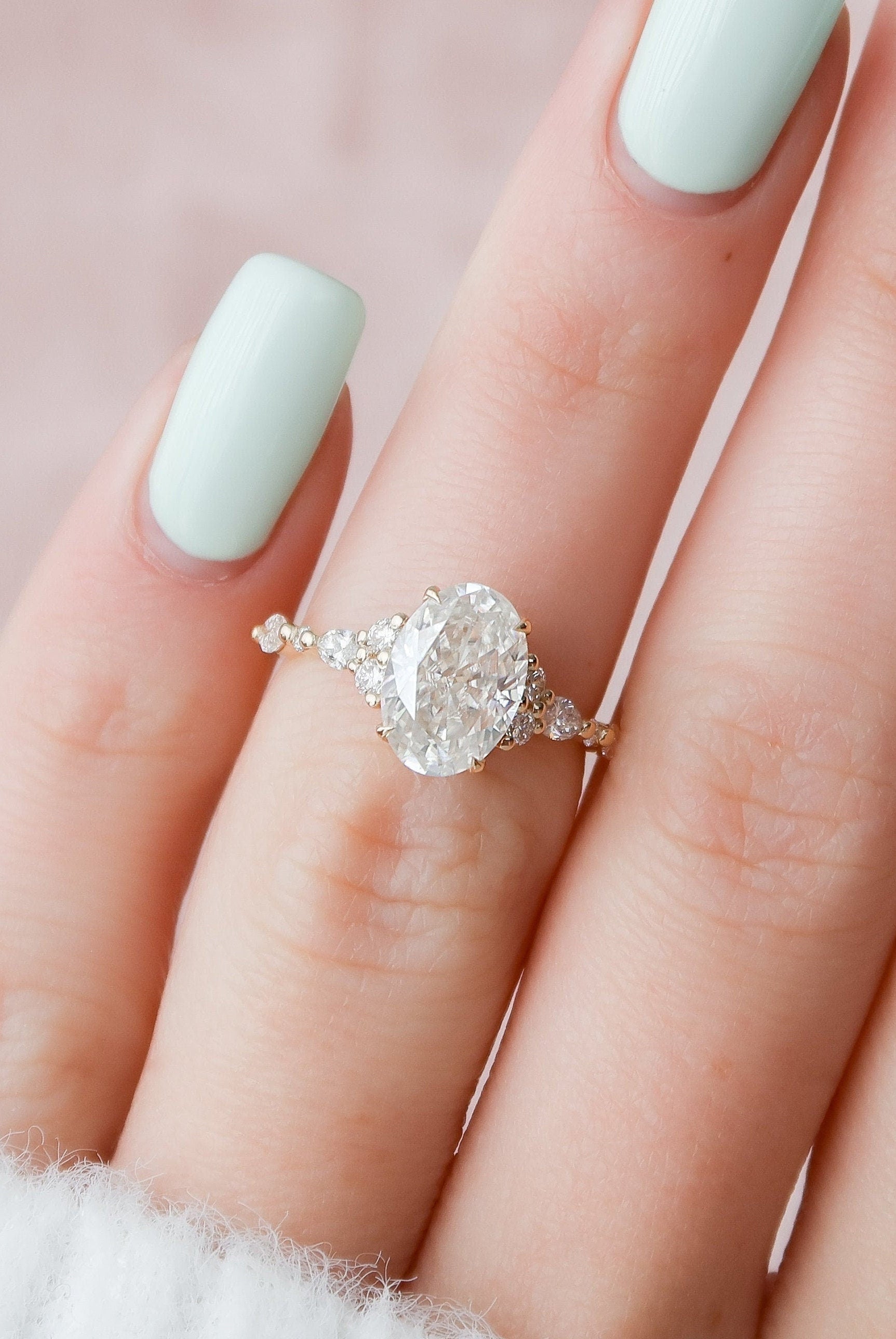 Cluster Moissanite Ring