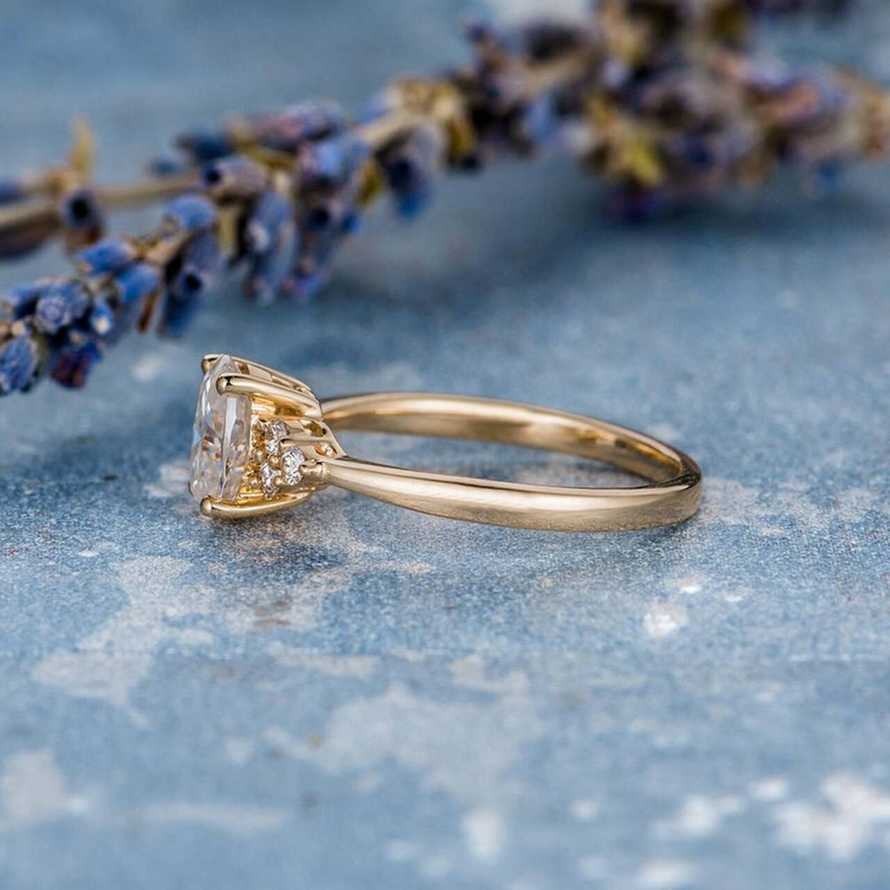 Cluster Moissanite Ring
