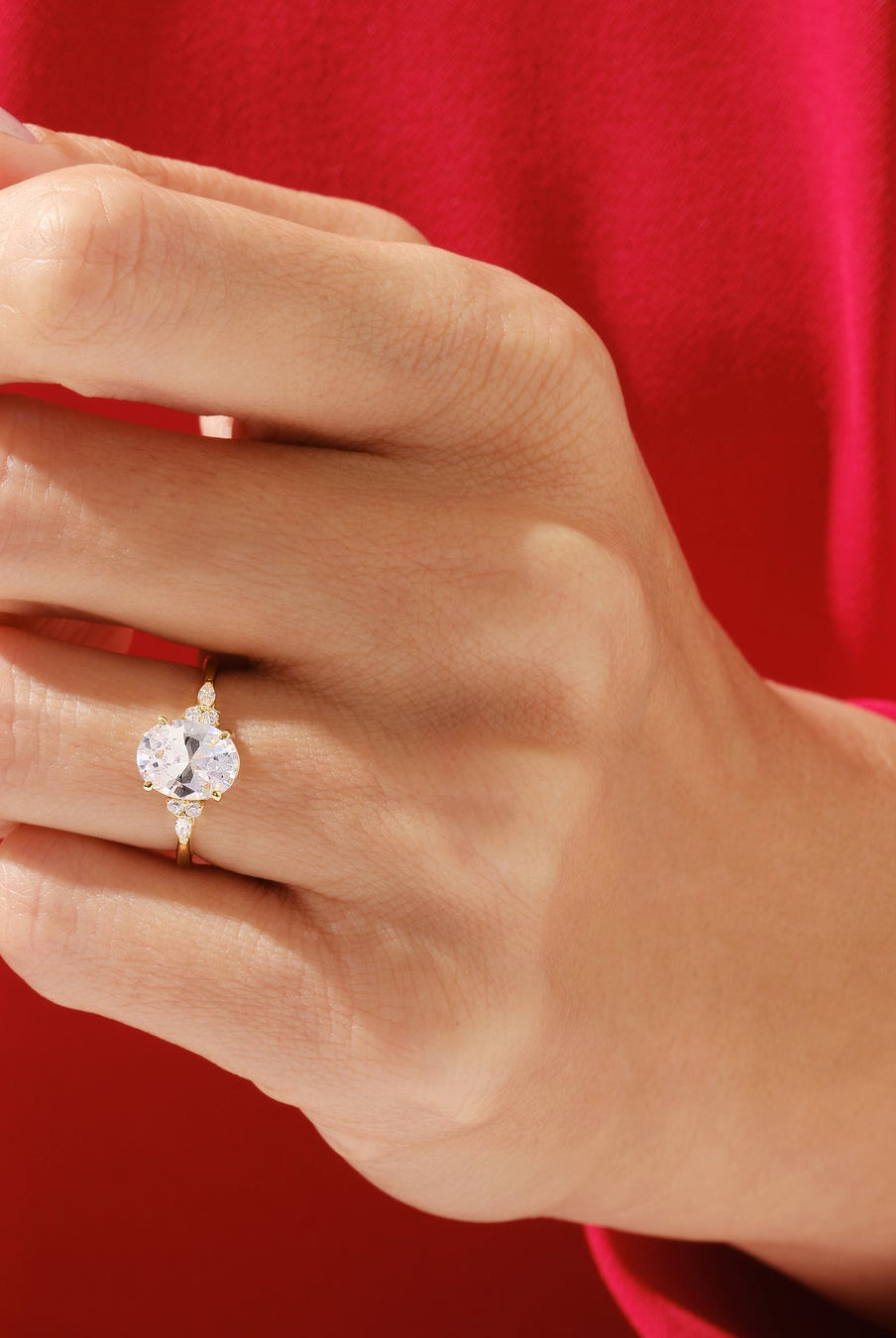 Cluster Moissanite Ring