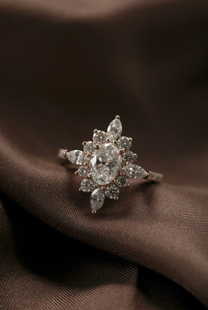Halo Moissanite Ring
