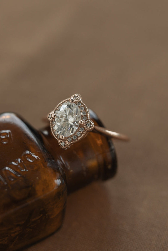 Halo Moissanite Ring
