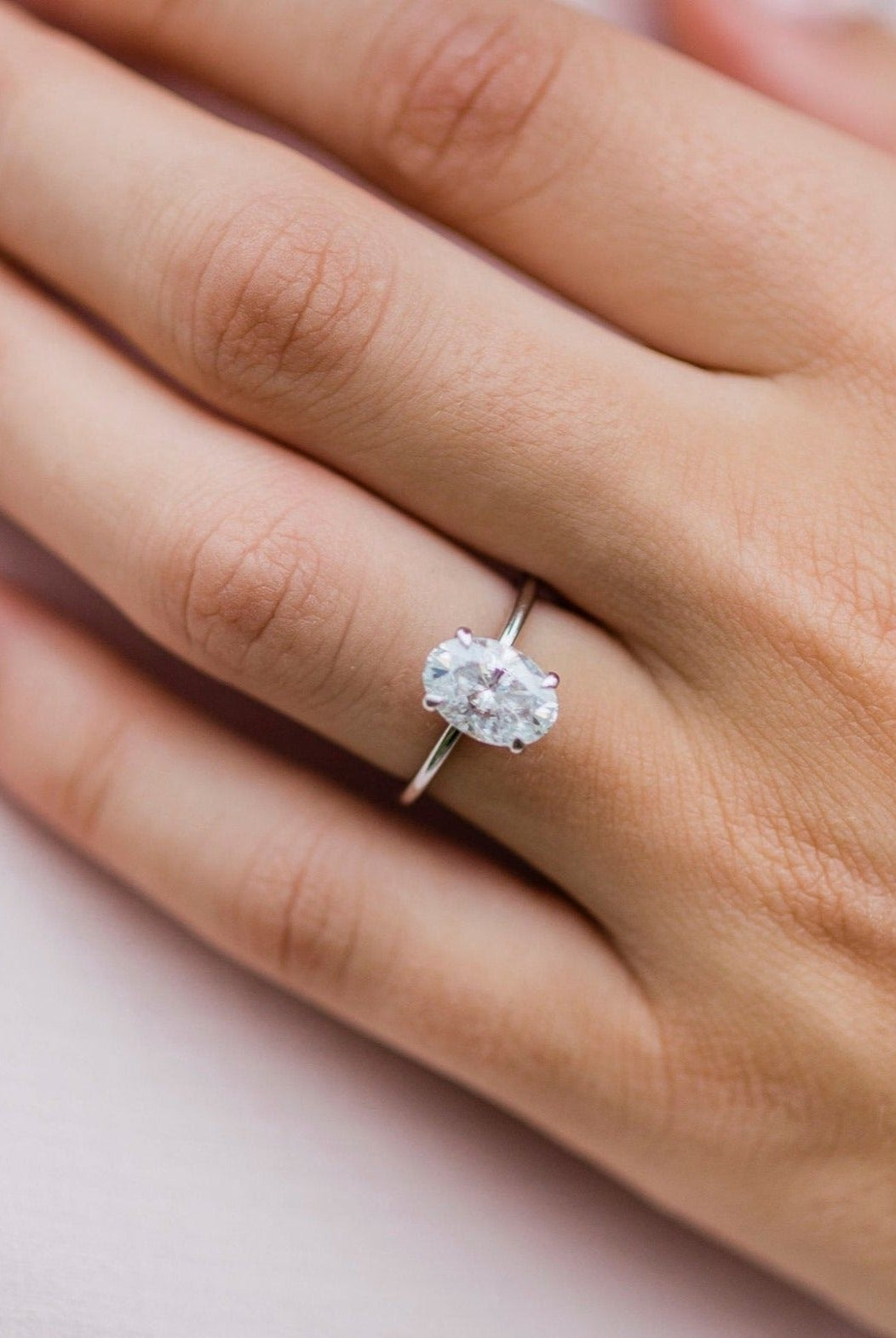Hidden Halo Moissanite Ring