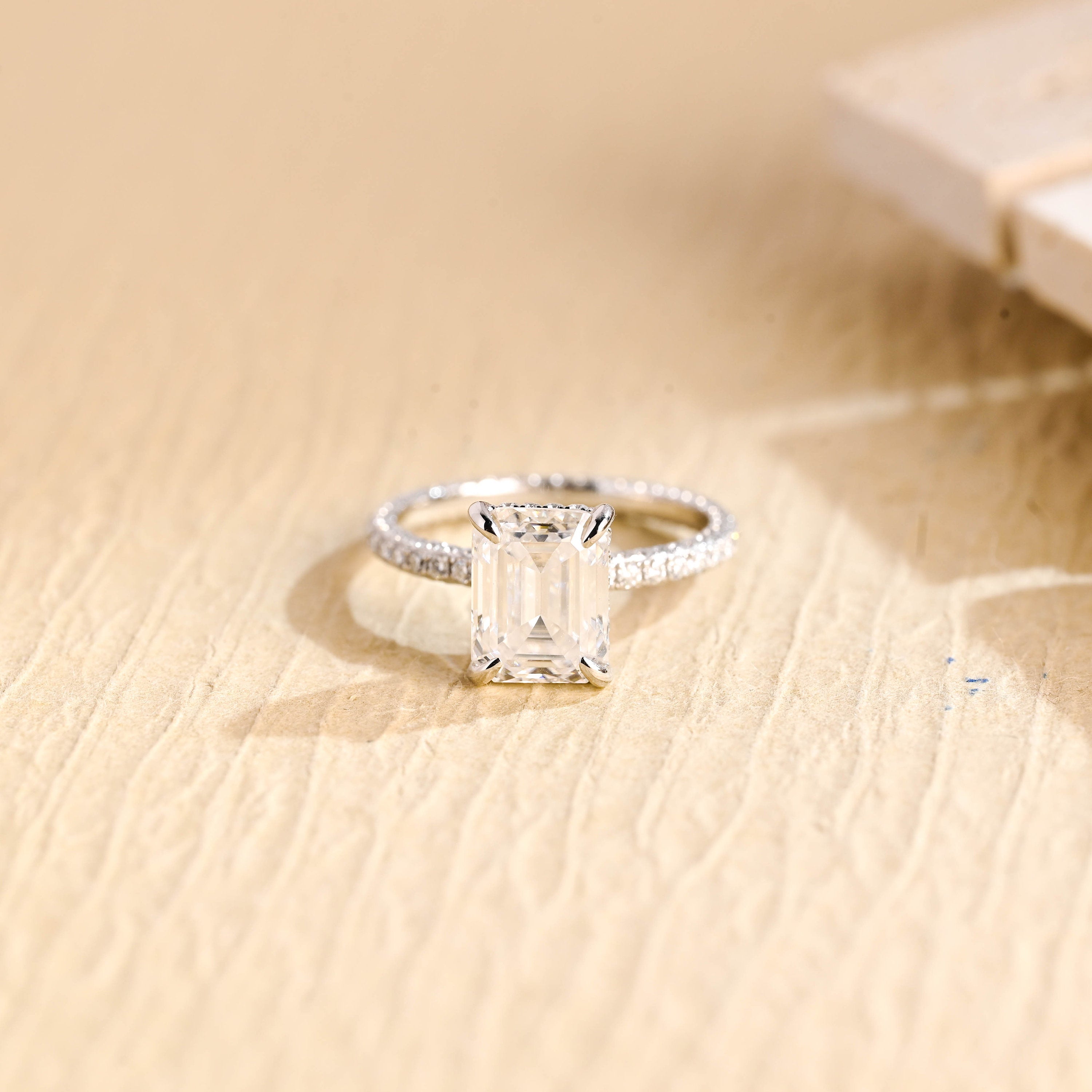 Hidden Halo Moissanite Engagement Ring