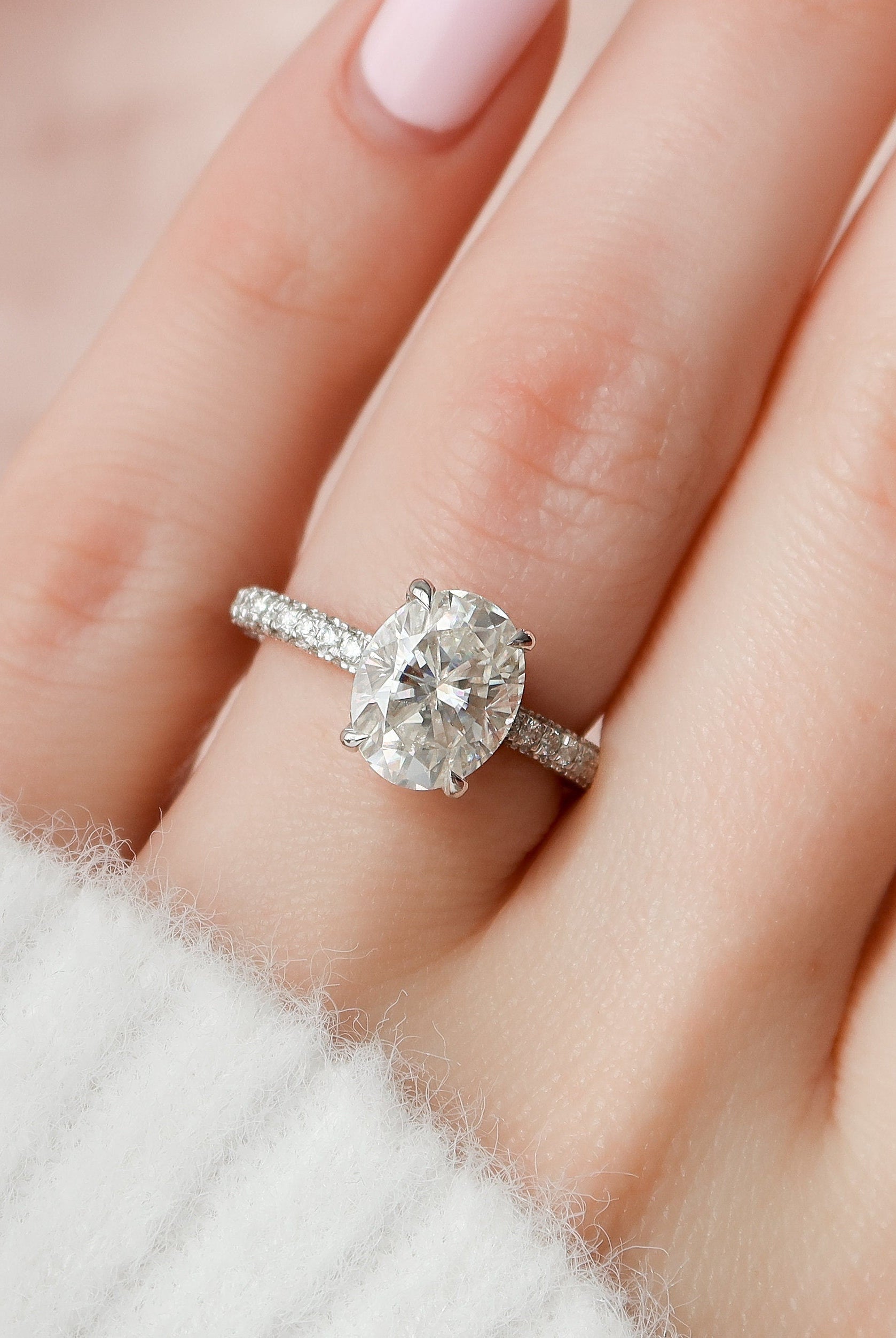 Hidden Halo Pave Ring