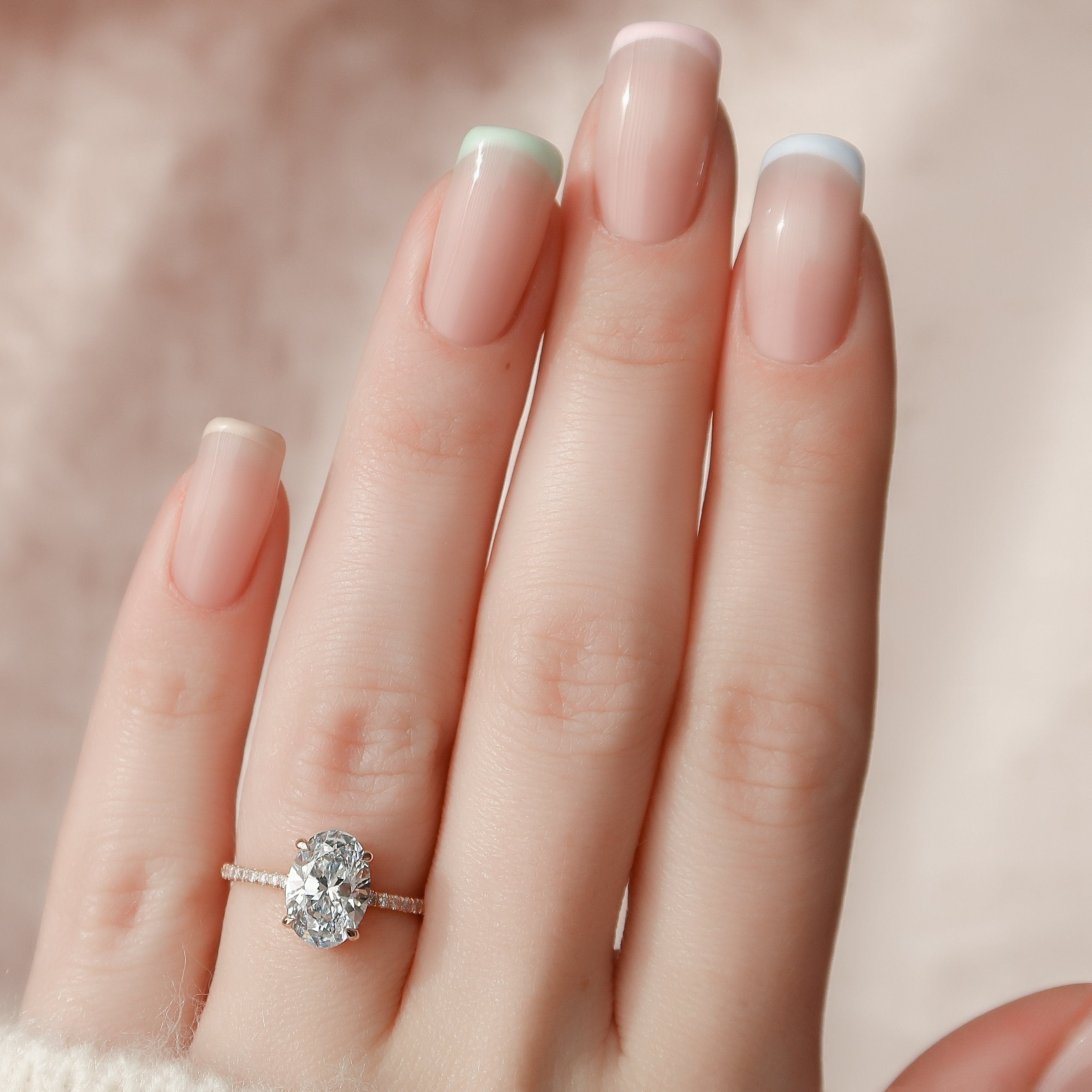 Hidden Halo Engagement Ring