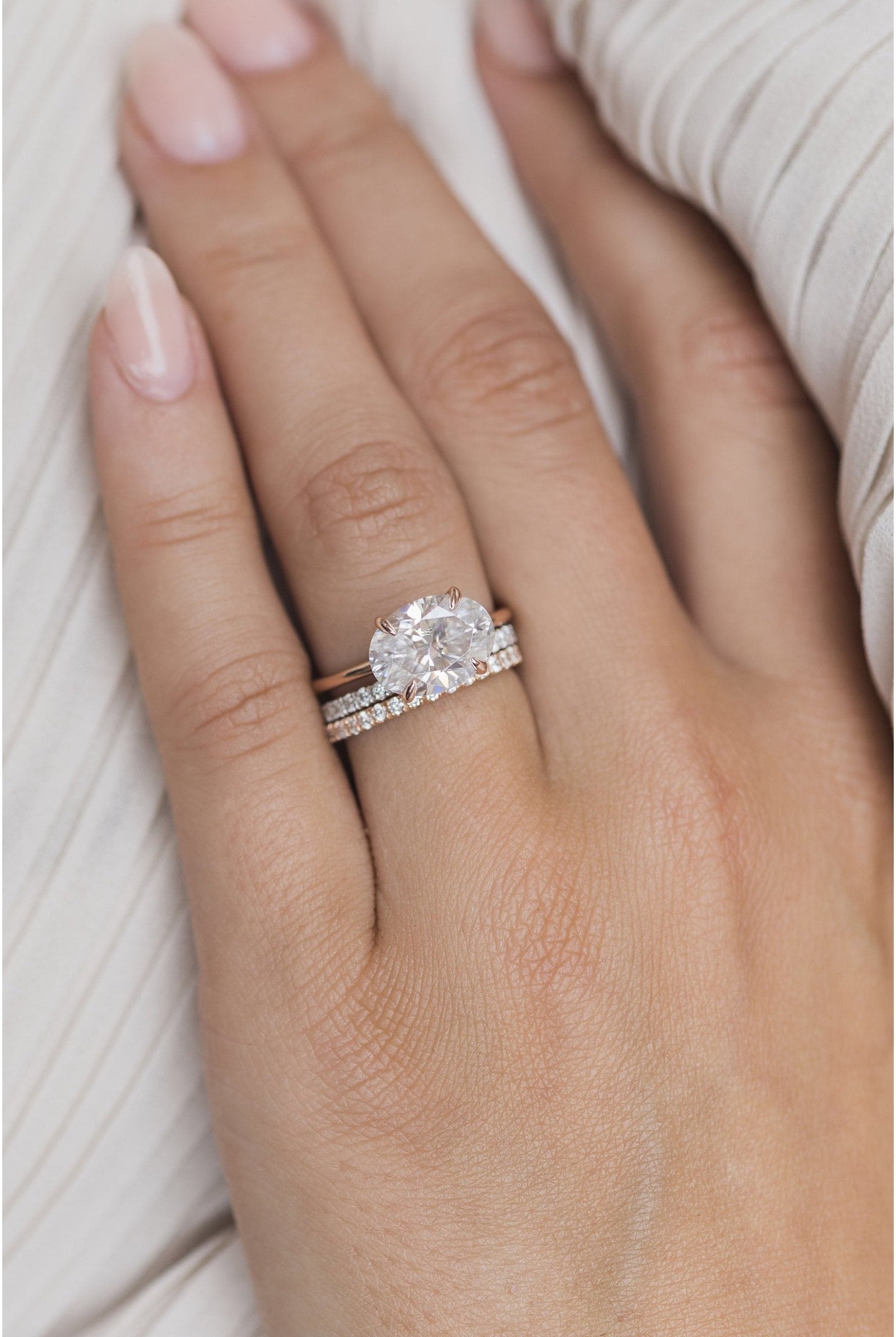 Oval Moissanite Ring for Women