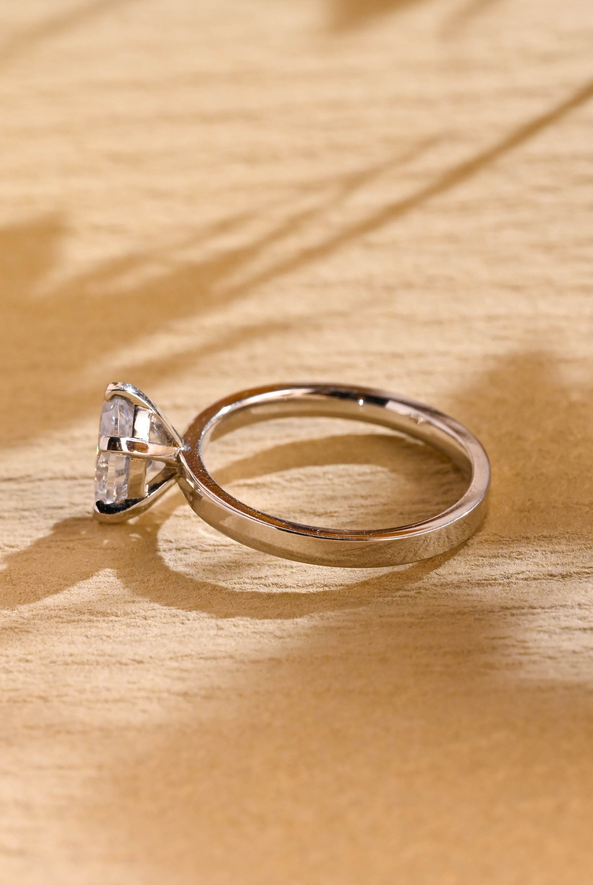 Oval Cut Moissanite Engagement Ring