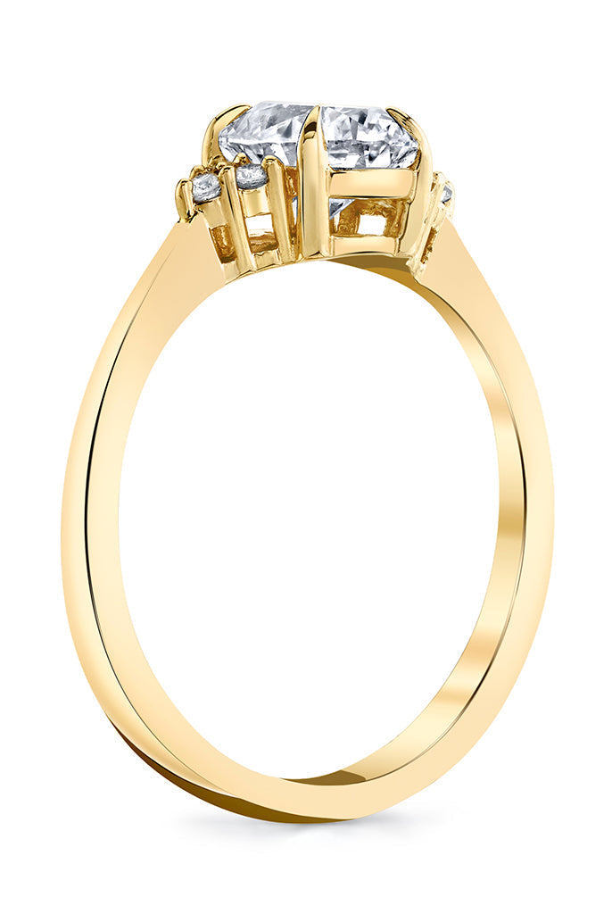 Oval Pave Moissanite Ring