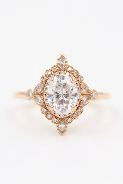 Unique Halo Engagement Ring