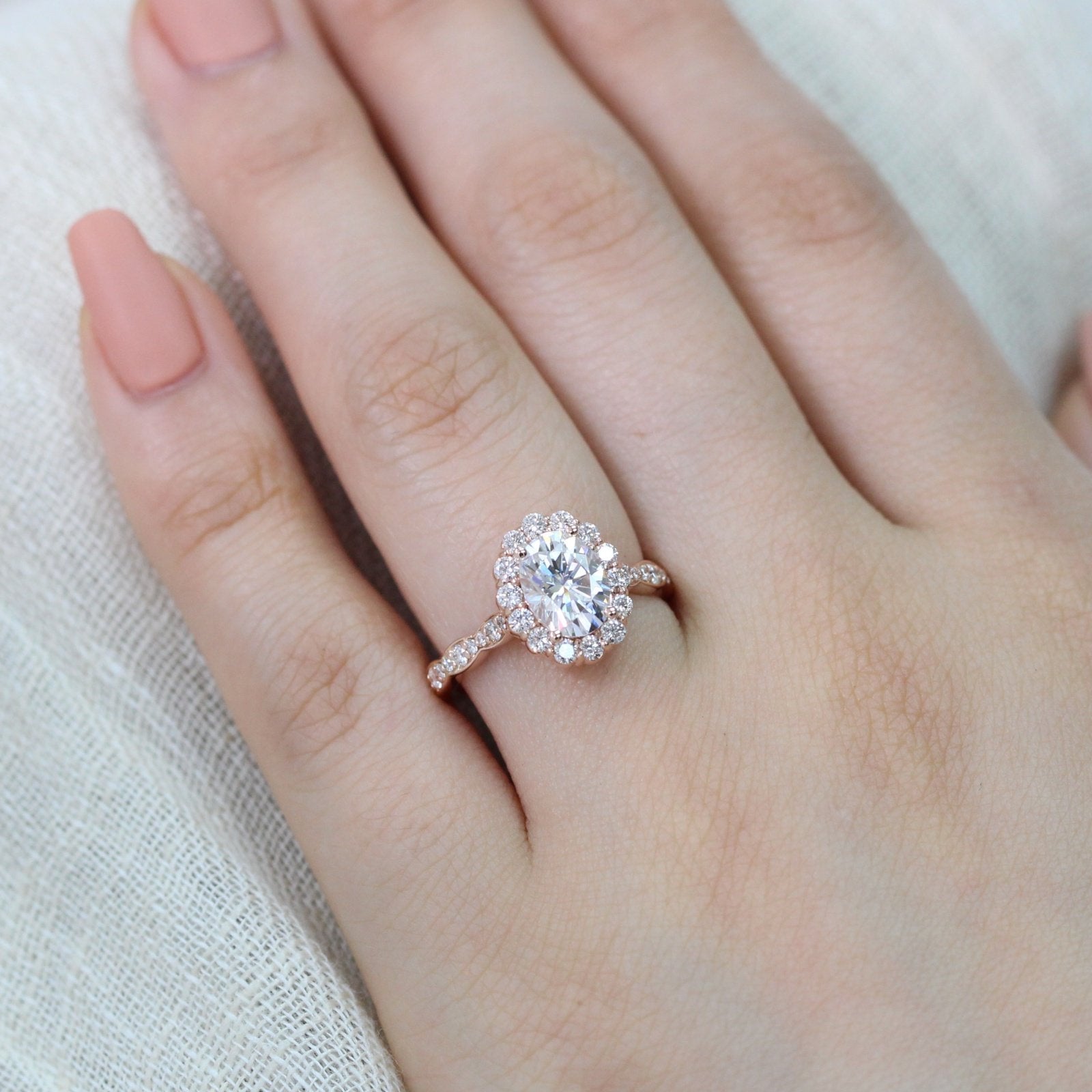 Moissanite Diamond Ring