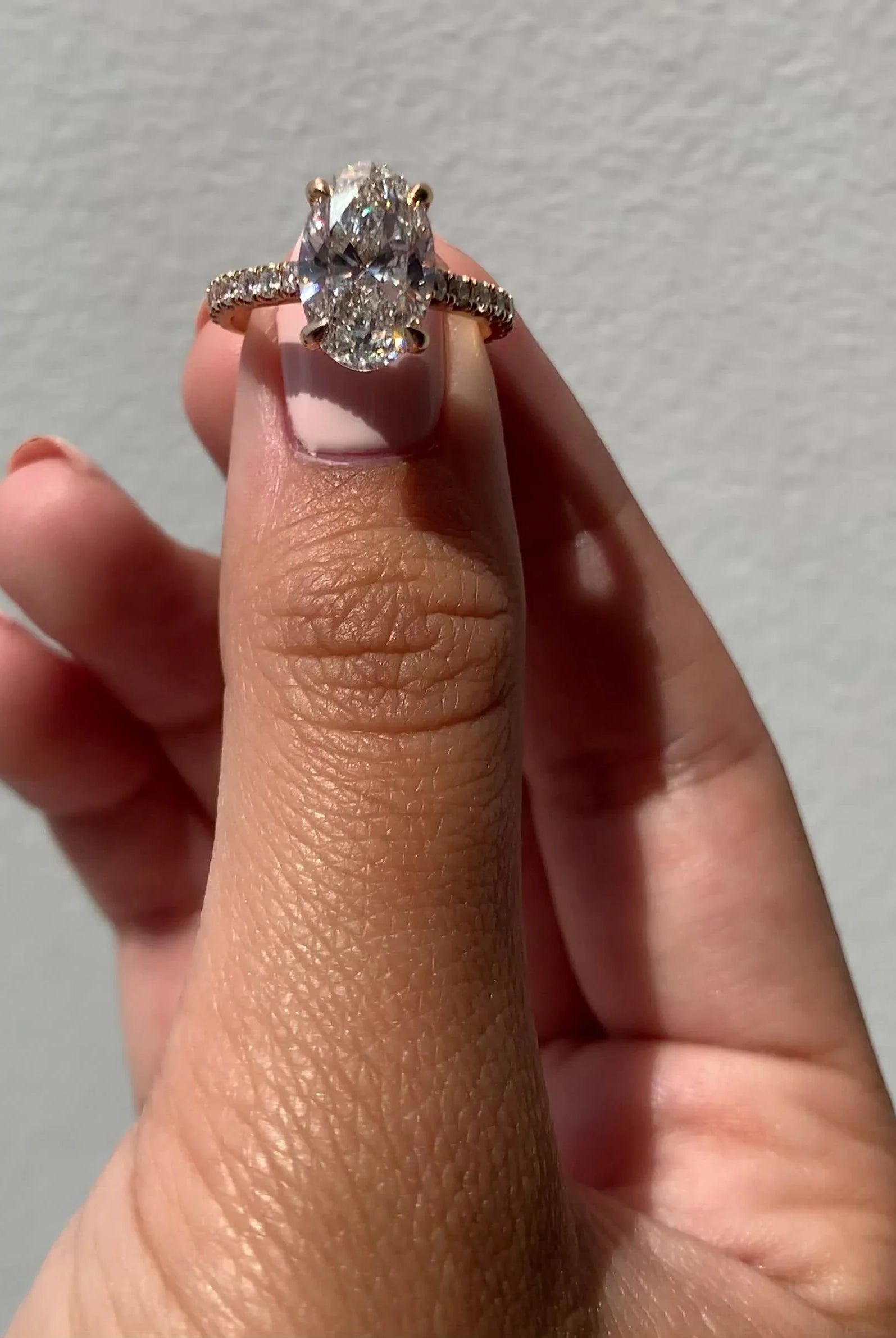 Hidden Halo Oval Ring