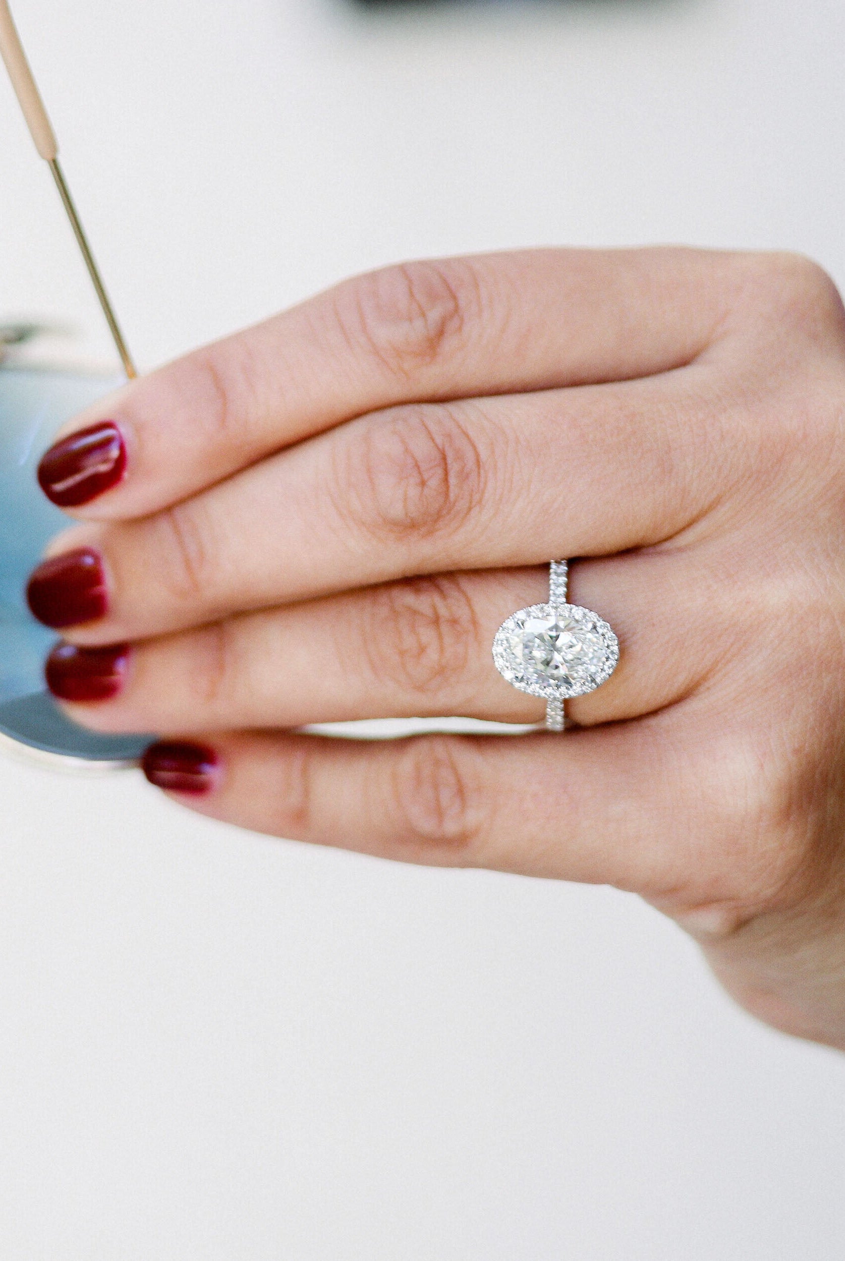 Oval Moissanite Engagement Ring
