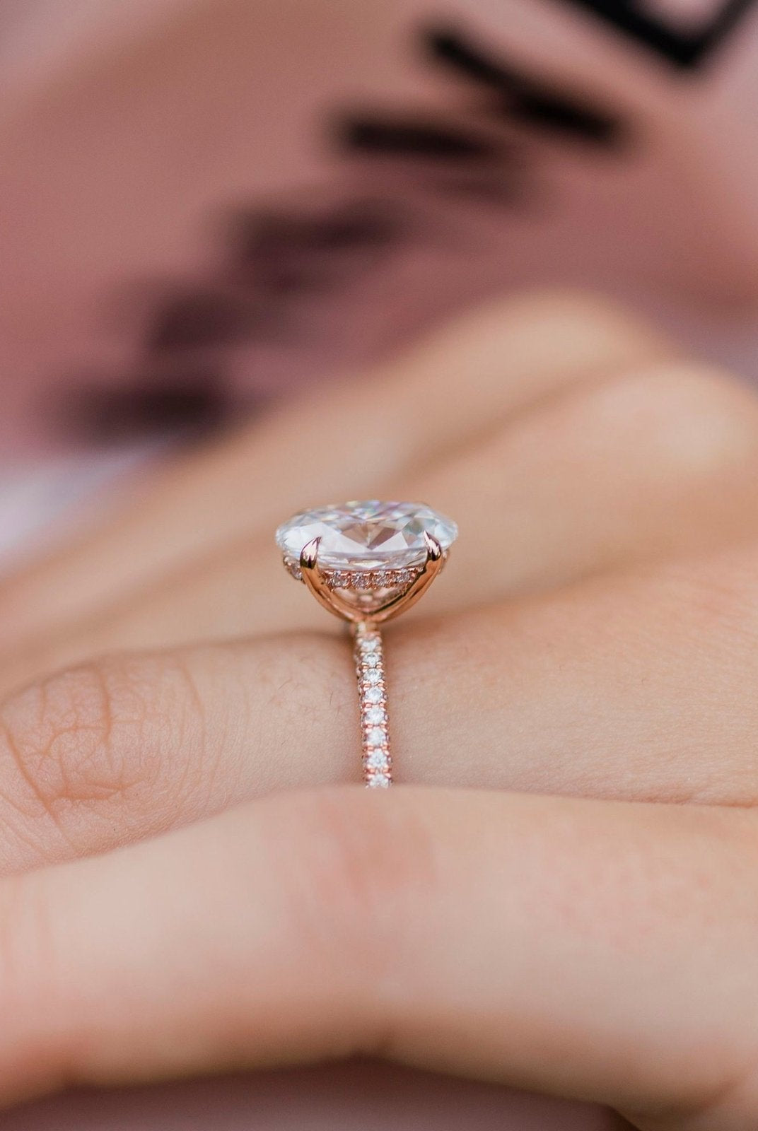 Oval Moissanite Engagement Ring
