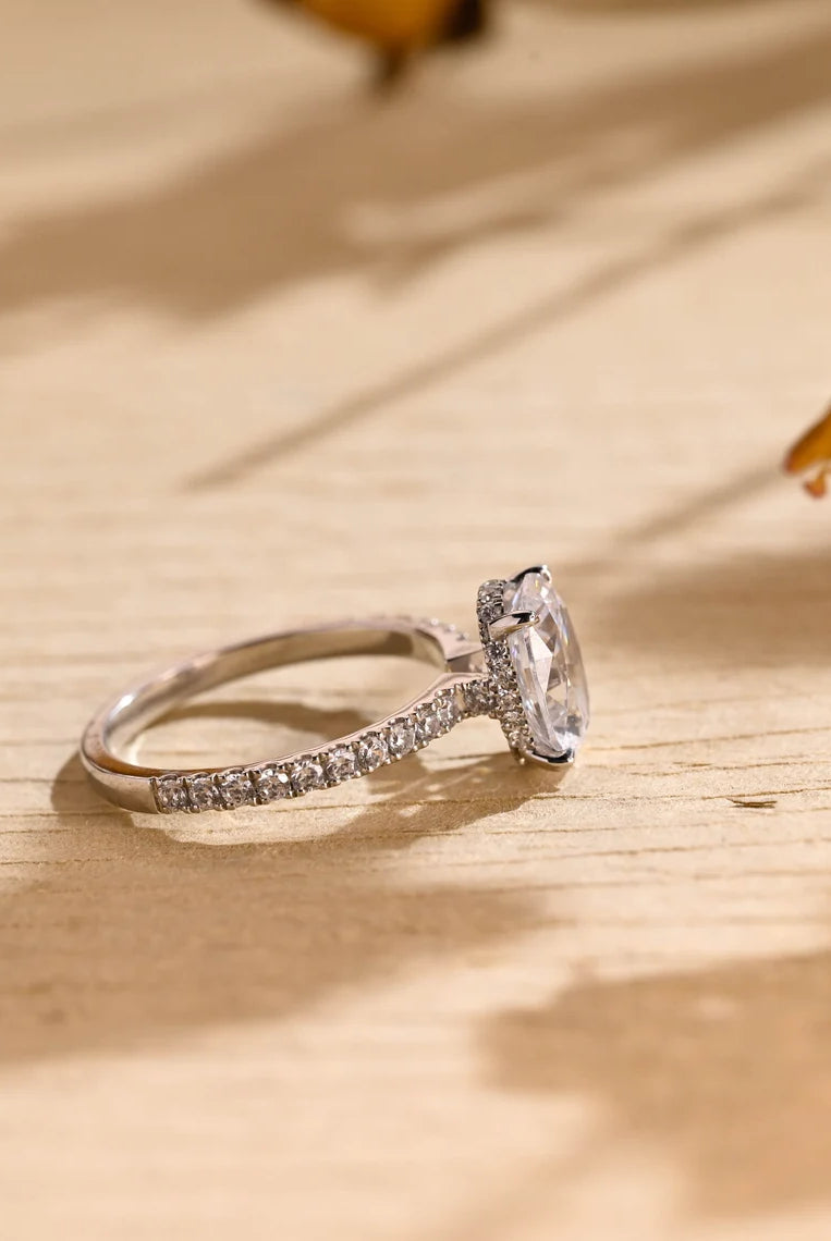Oval Pave Engagement Ring
