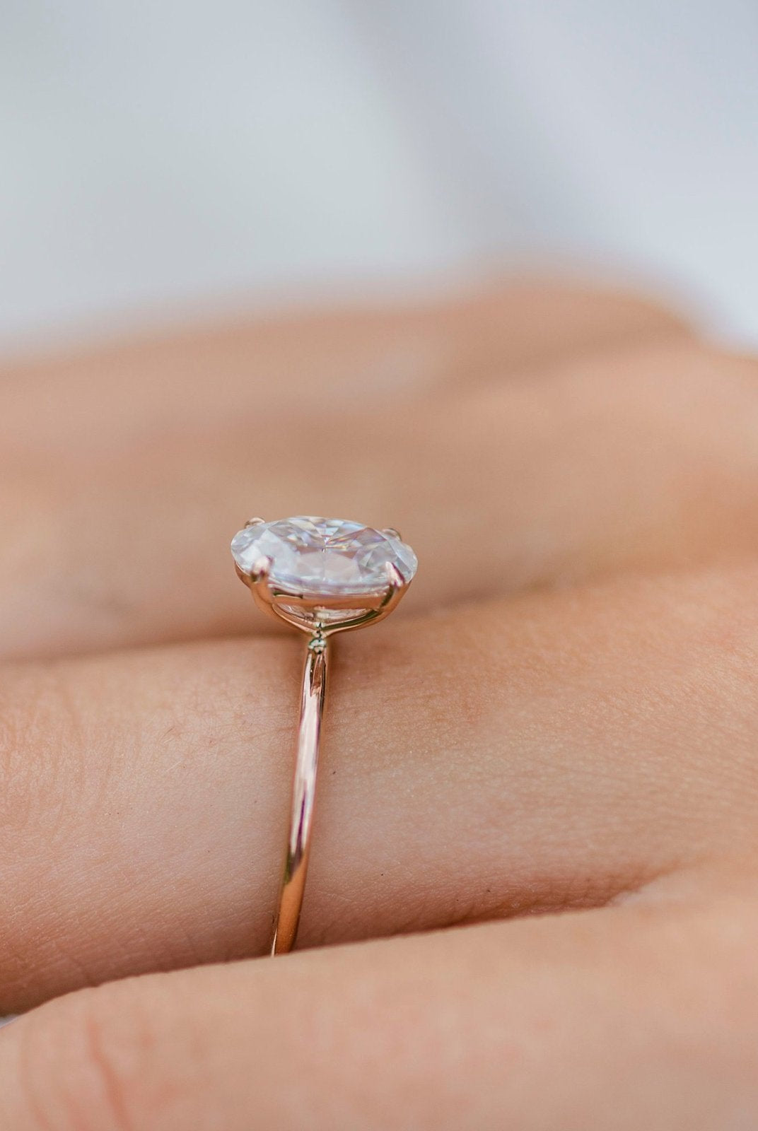 Moissanite Solitaire Engagement Ring