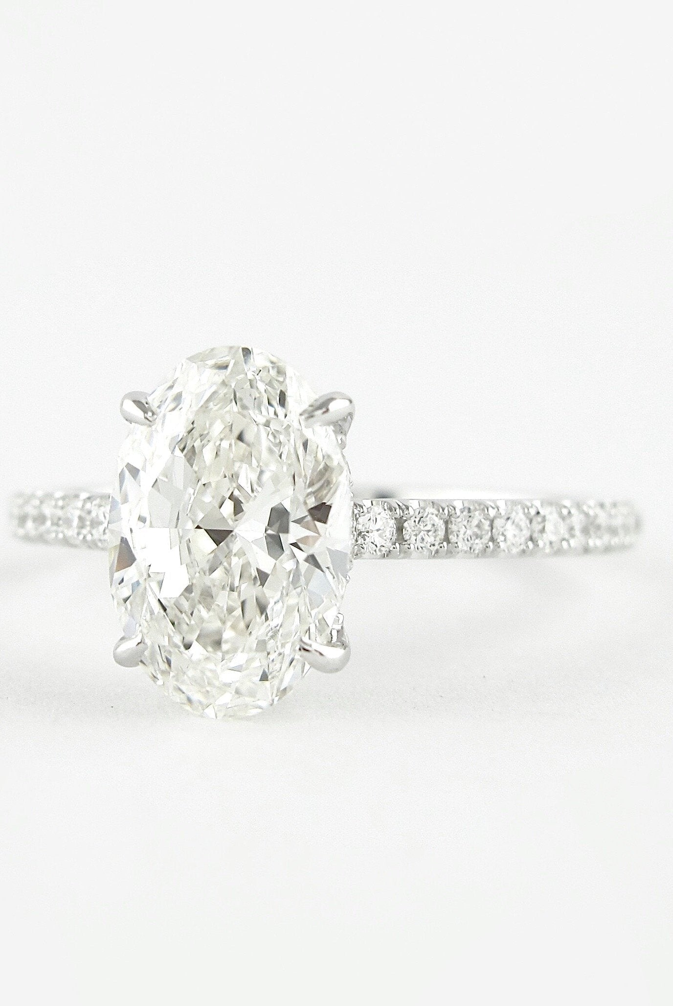 Hidden Halo Engagement Ring for Women