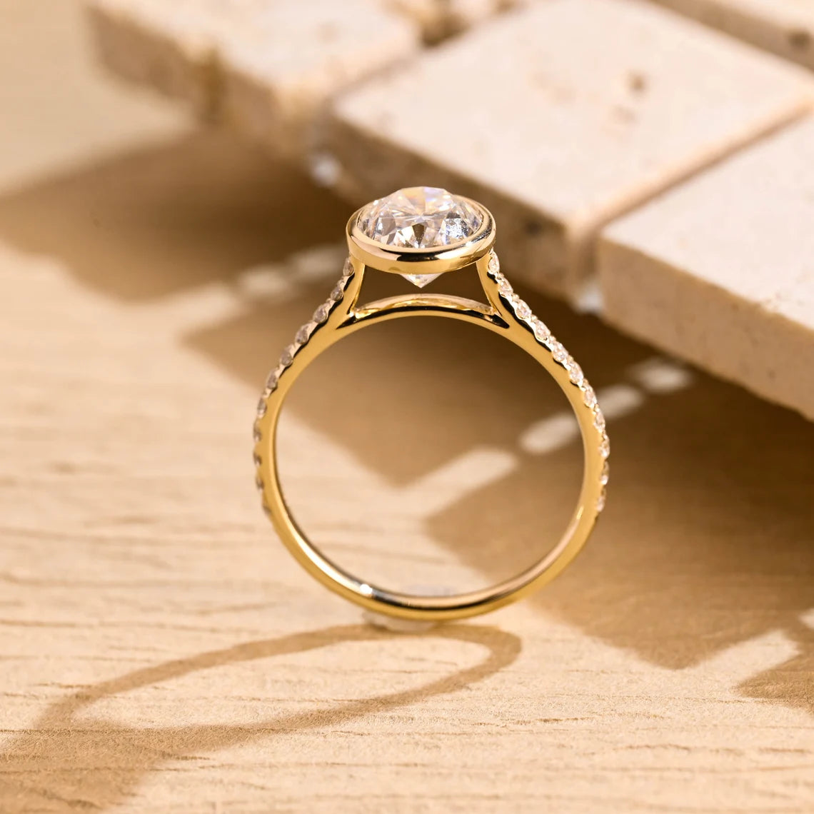 1 Carat Oval Moissanite Ring