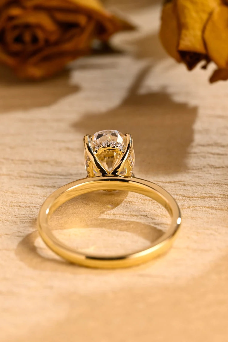 Hidden Halo Engagement Ring
