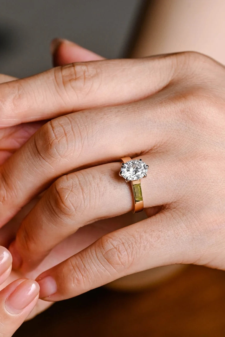 Oval Solitaire Ring