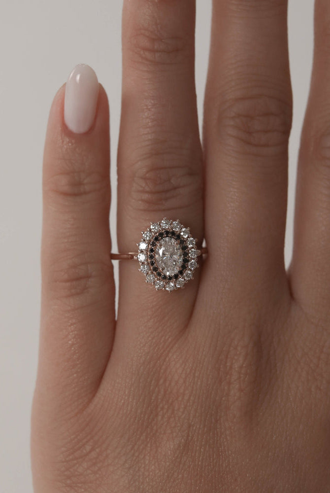 Double Halo Engagement Ring