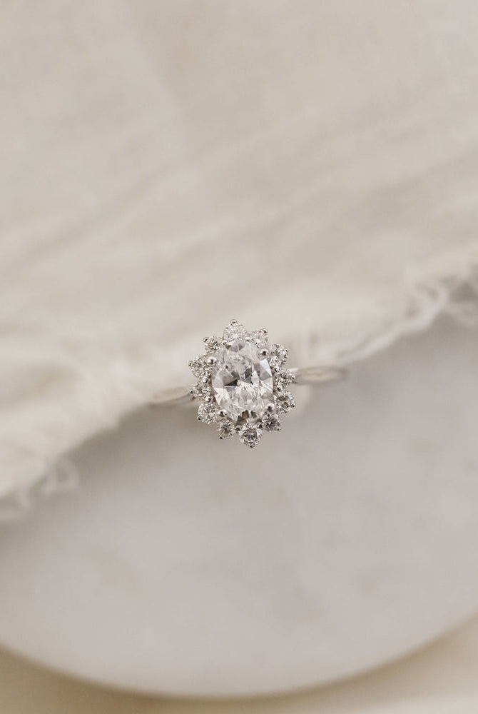 Oval Halo Wedding Ring
