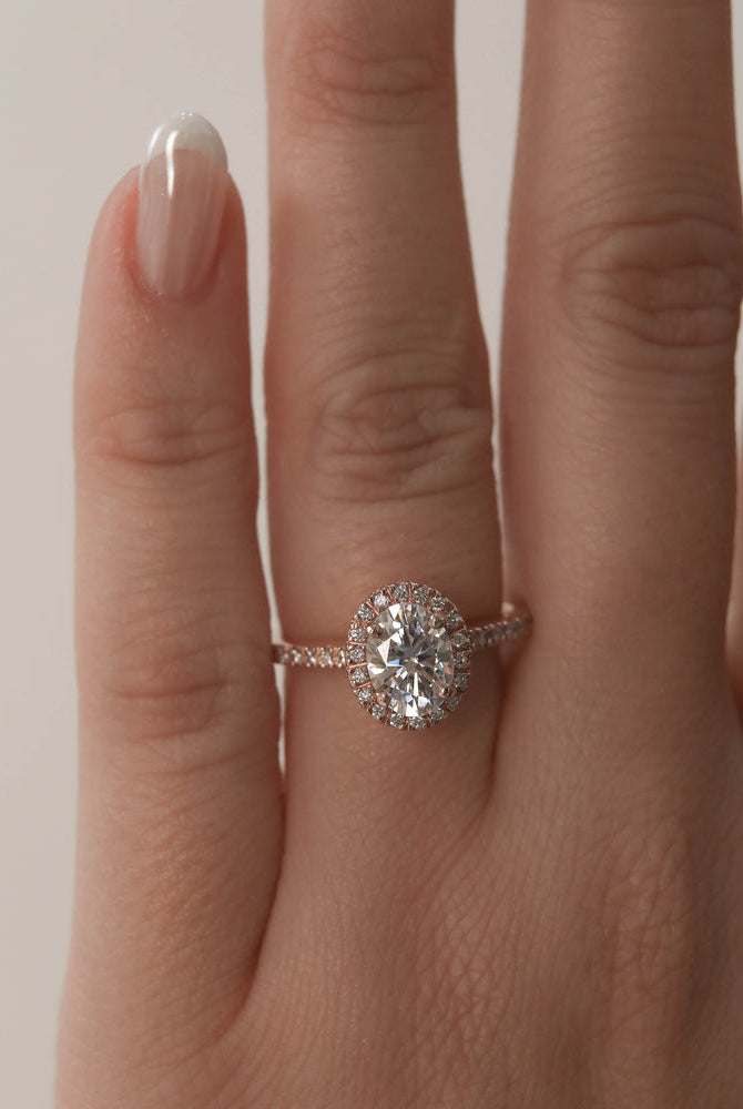 Halo Moissanite Ring