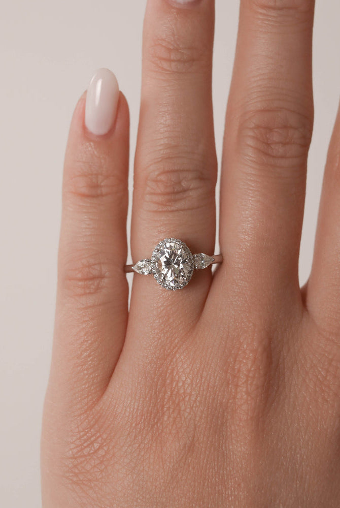 Three Stone Moissanite Ring