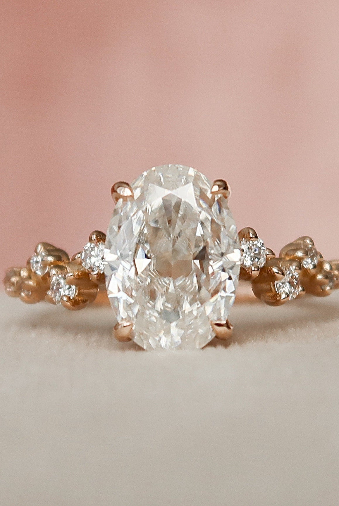 2CT Moissanite Engagement Ring