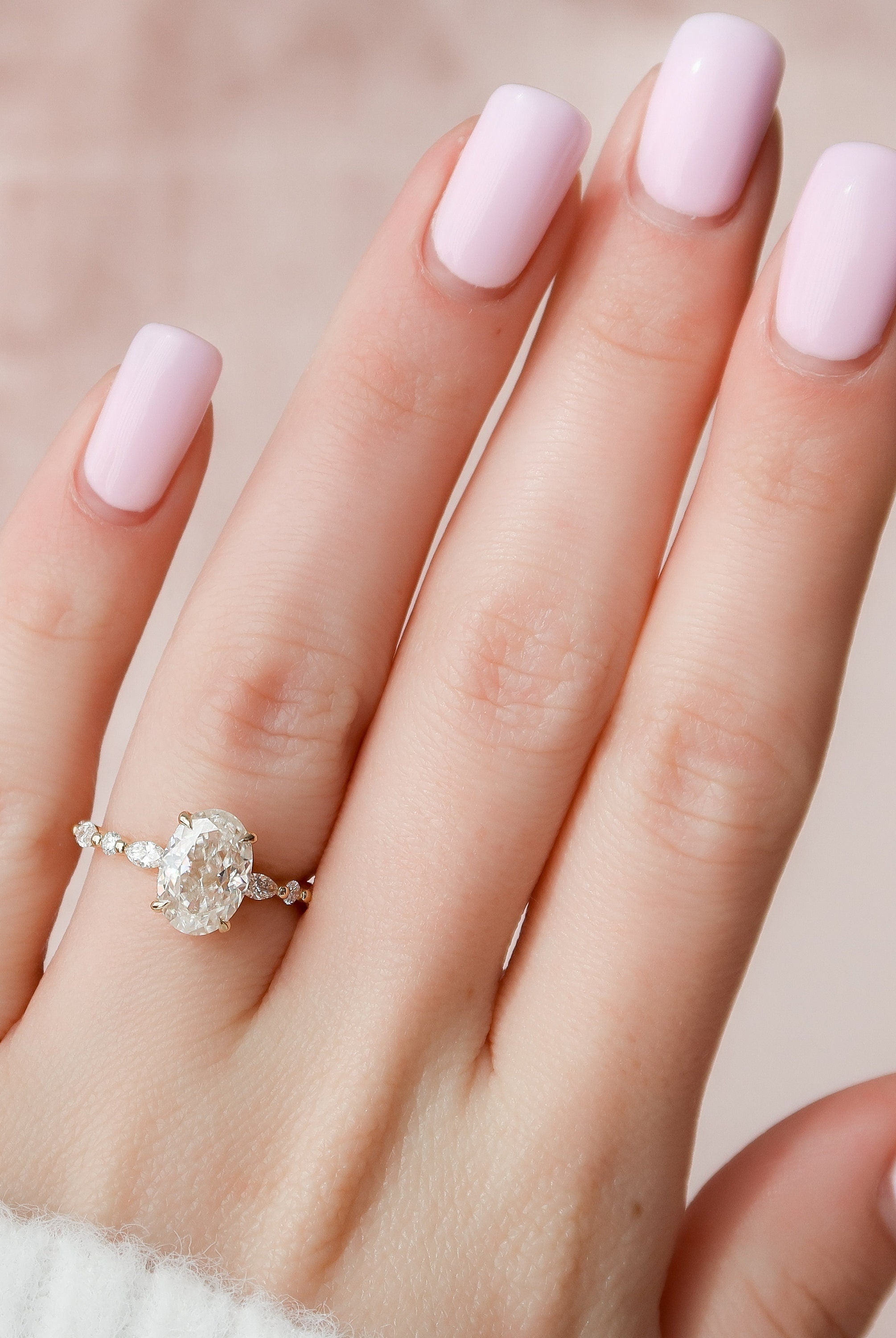 Hidden Halo Moissanite Ring