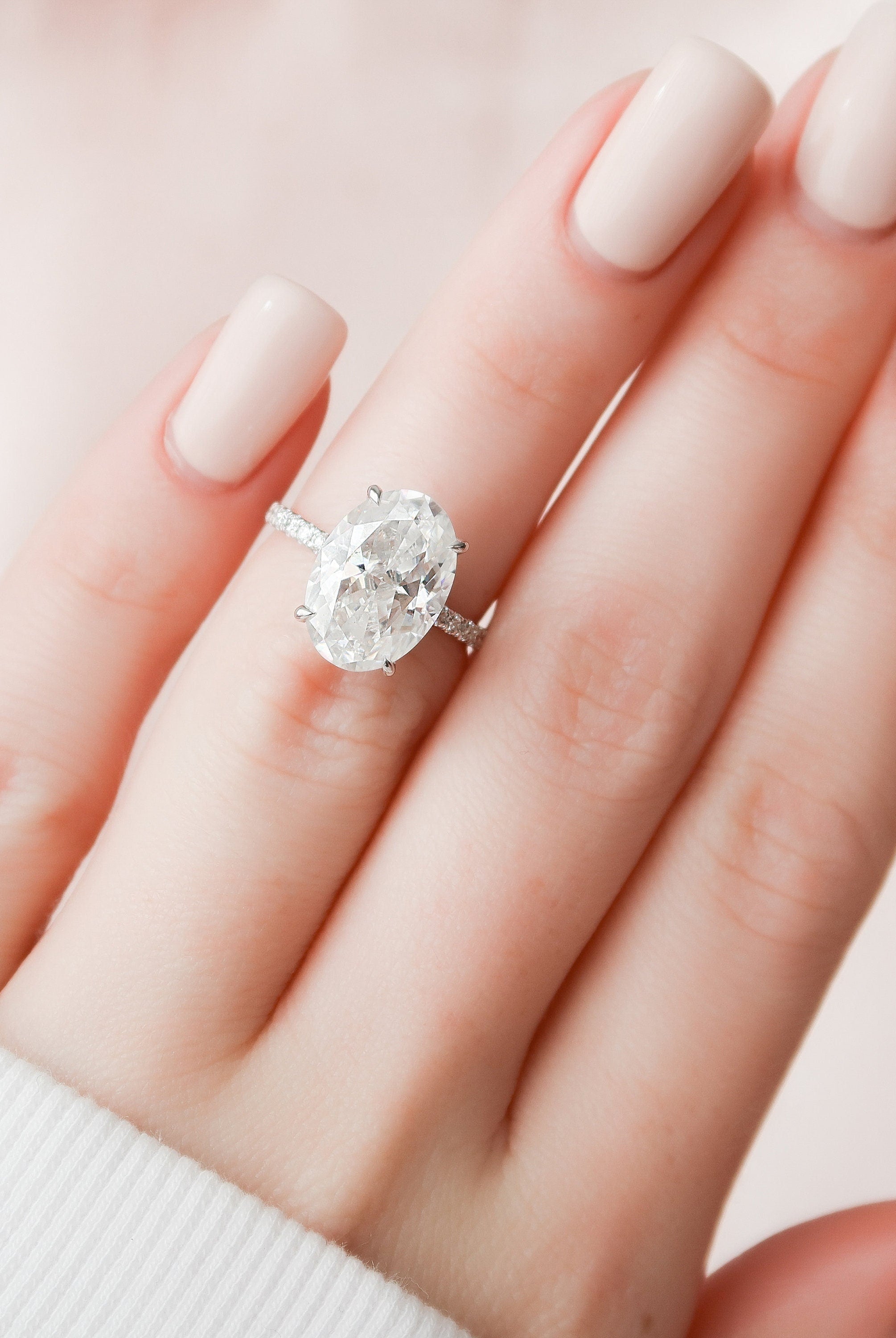 Hidden Halo Moissanite Ring