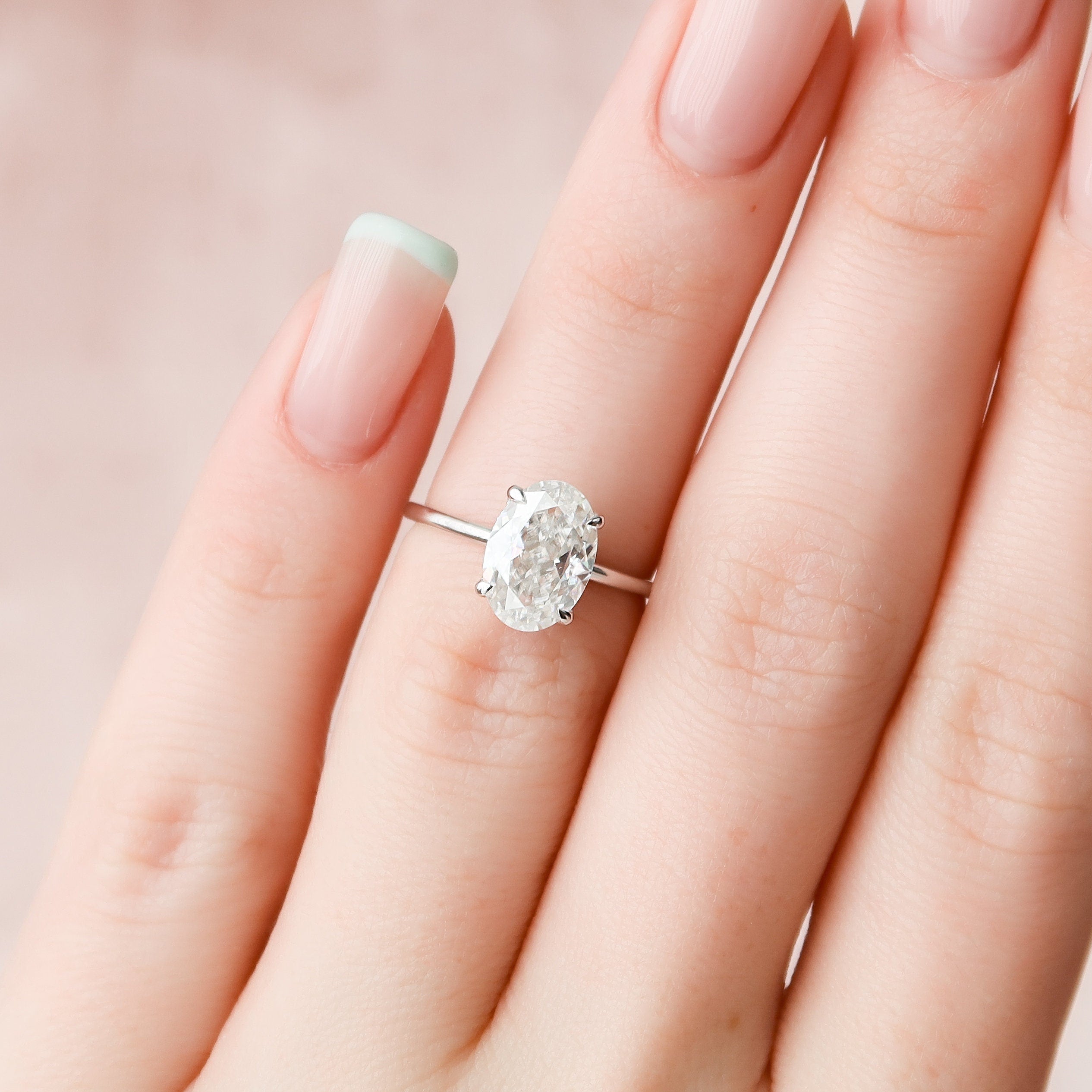 Hidden Halo Engagement Ring