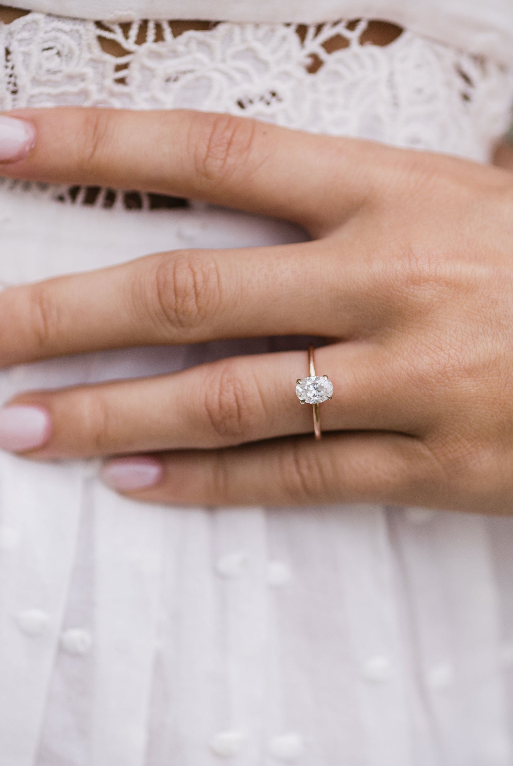 Solitaire Moissanite Ring