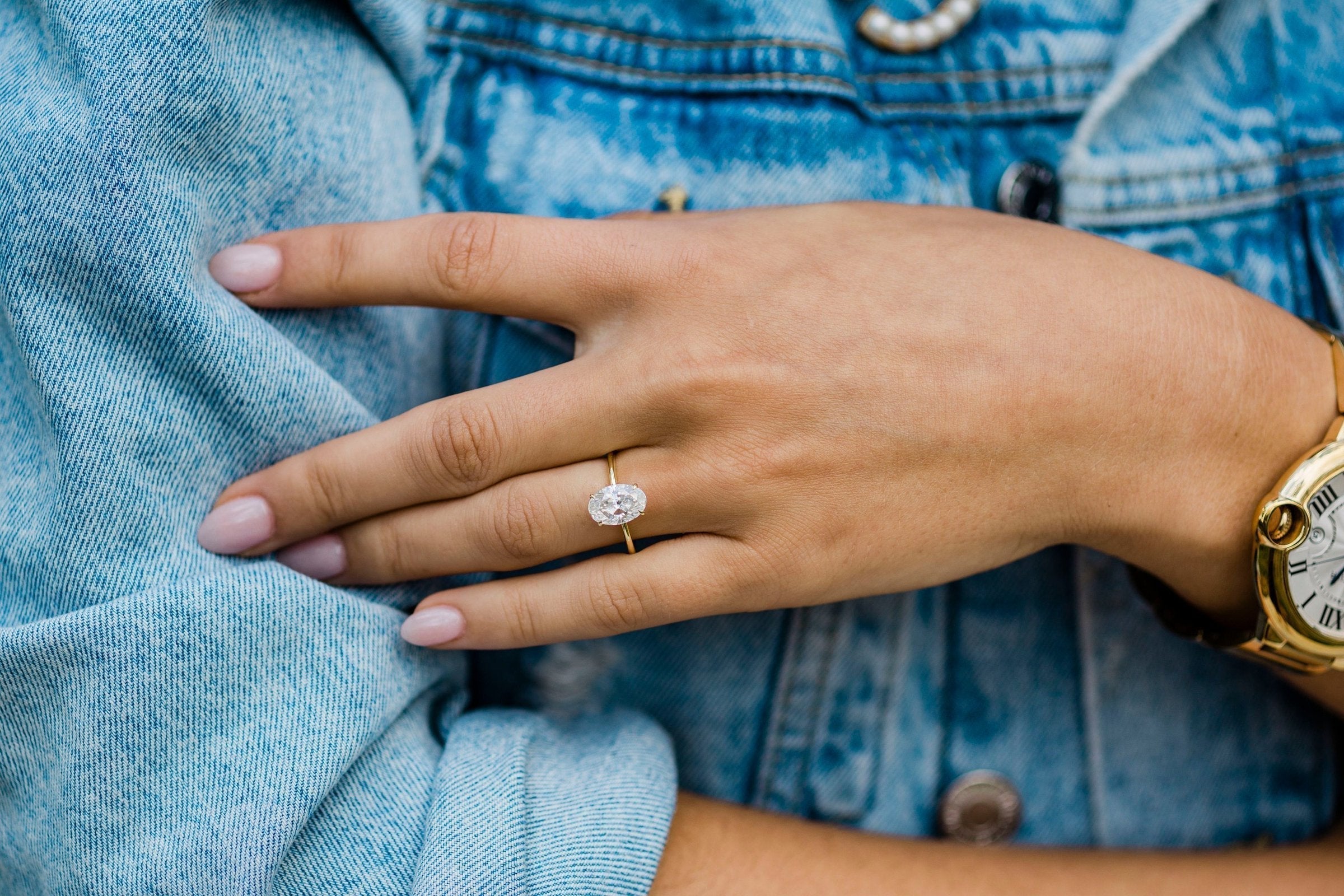 Hidden Halo Engagement Ring