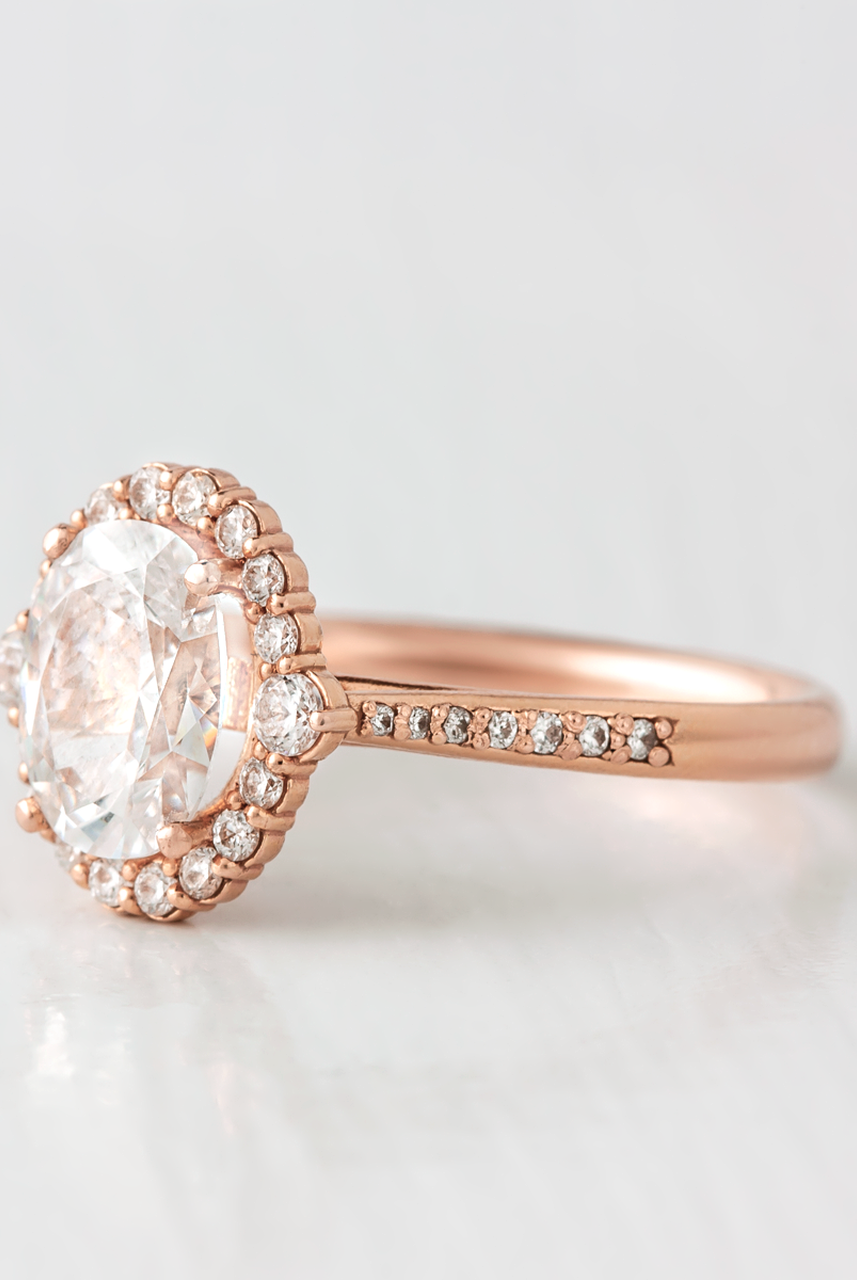 Oval Moissanite Ring for Women