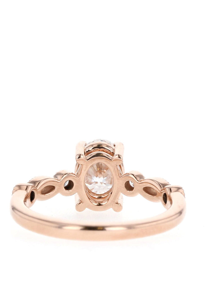 Pave Moissanite Engagement Ring