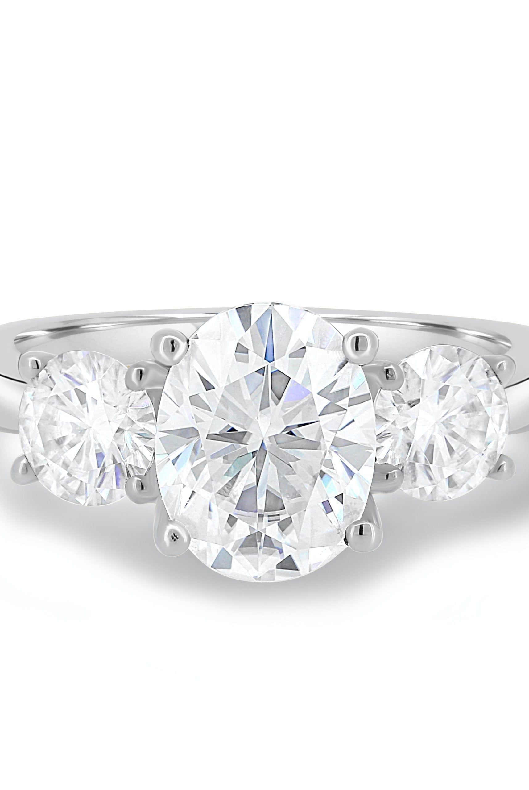 Oval Side Stone Ring