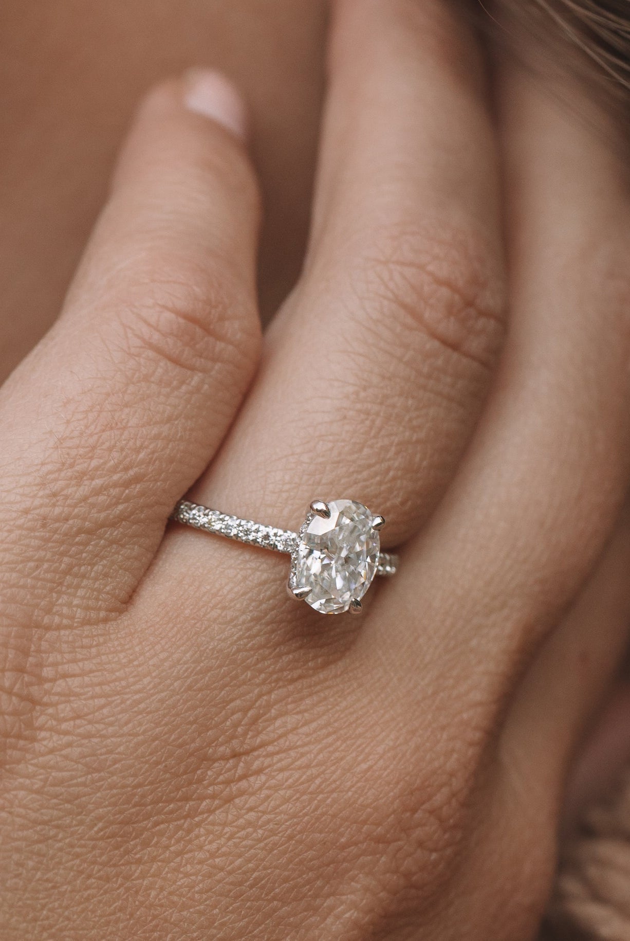 Hidden Halo Engagement Ring