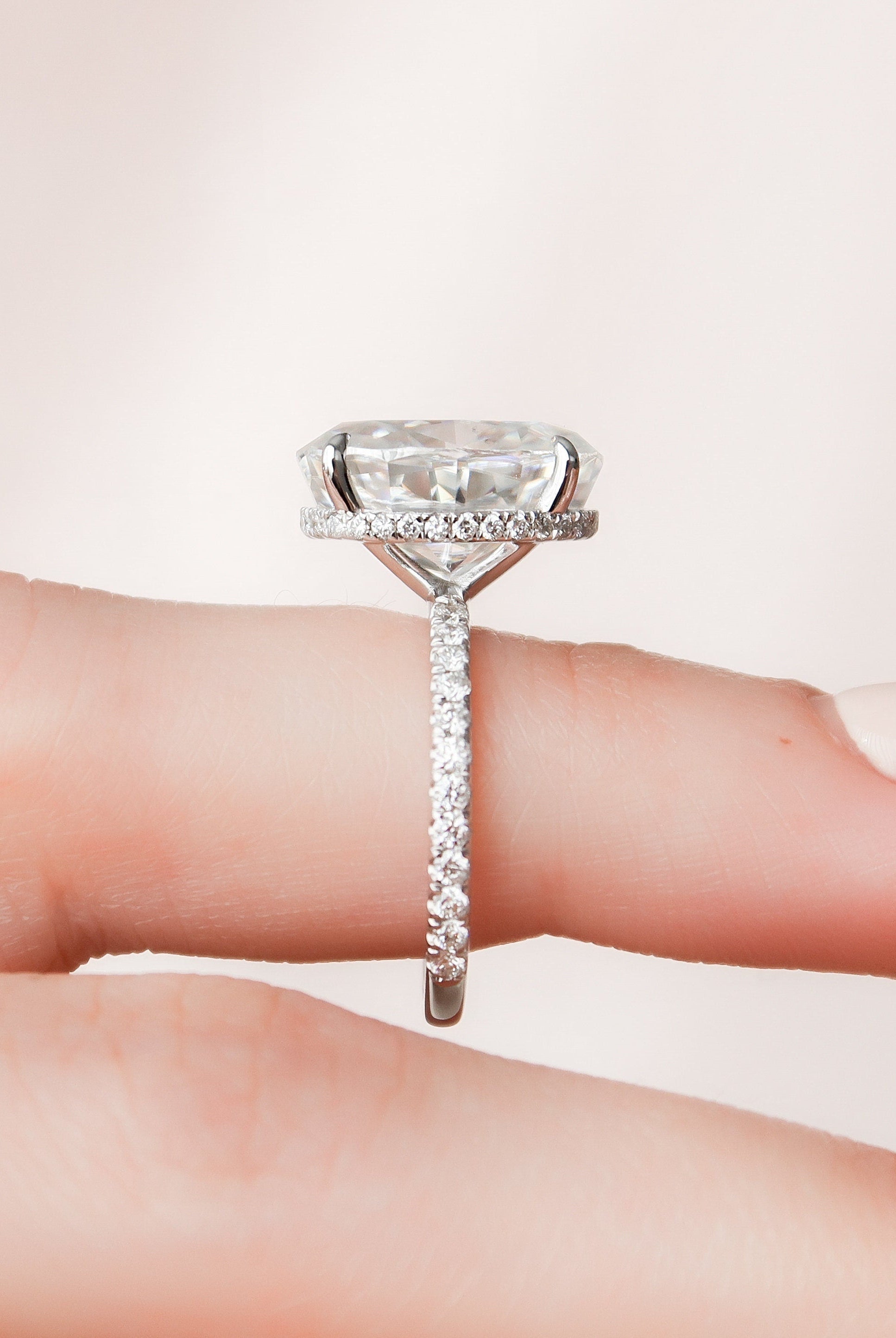 Oval Pave Engagement Ring