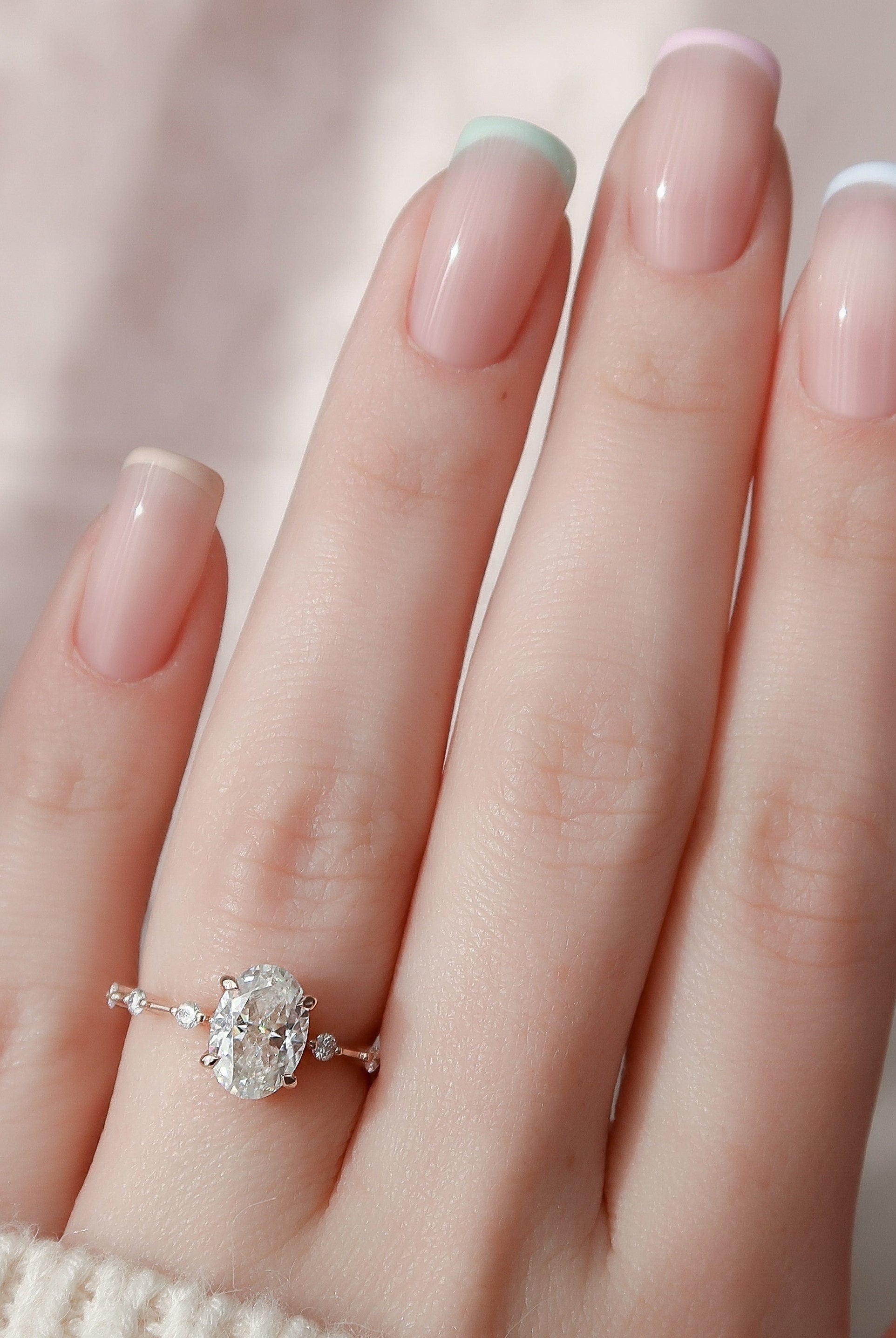 Petite Pave Moissanite Ring