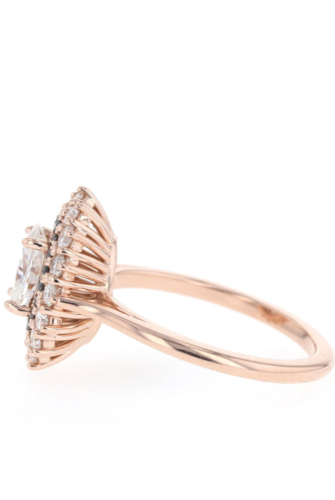 Sparkling Oval Moissanite Ring