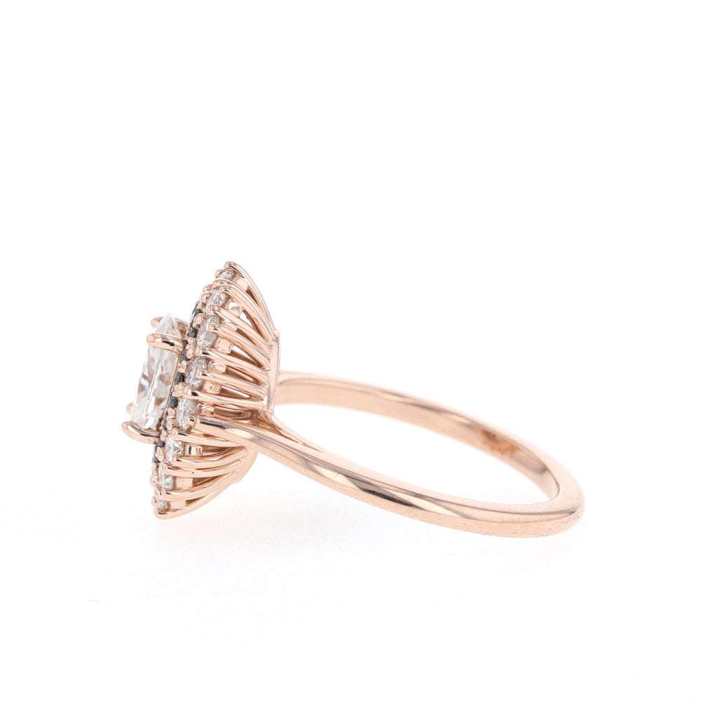 Sparkling Oval Moissanite Ring