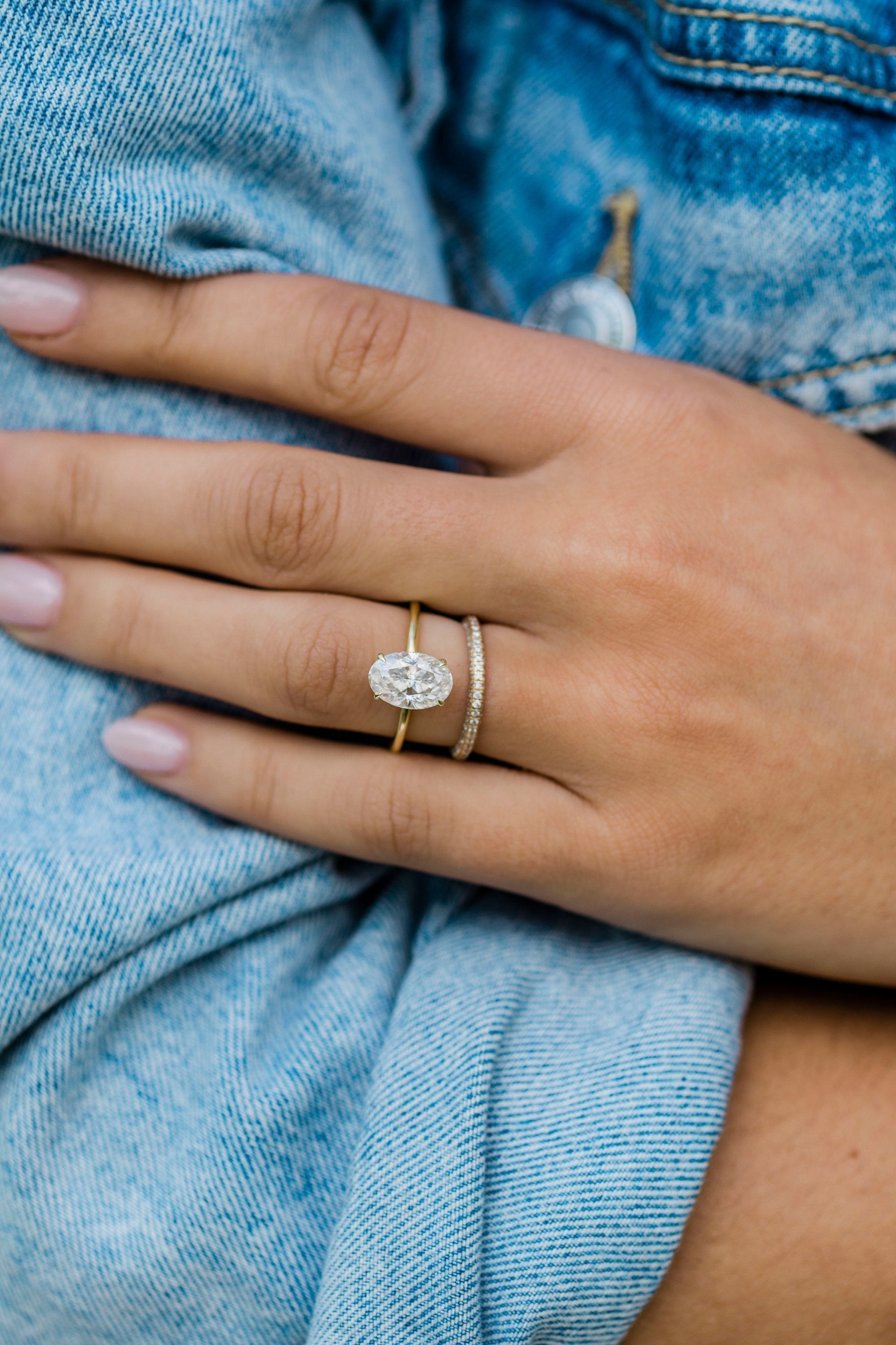 Solitaire Moissanite Ring