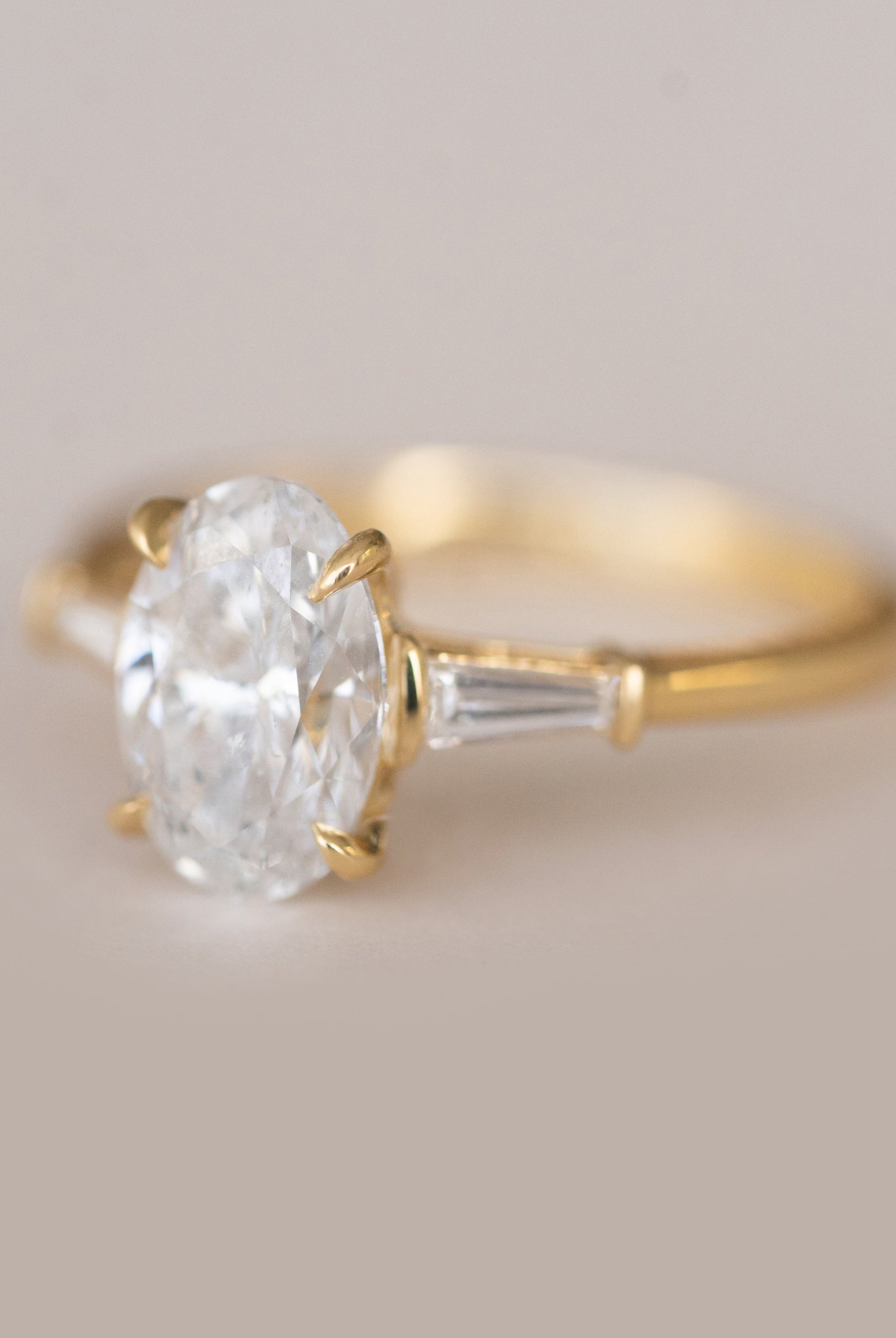Three Stone Moissanite Ring