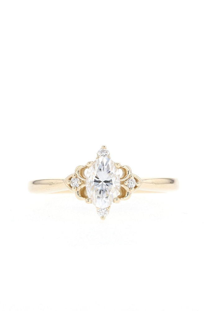 Oval Diamond Alternative Ring