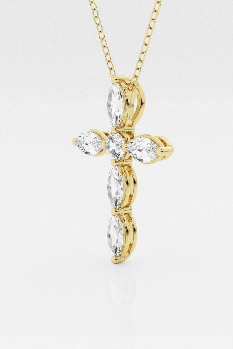 1-0-tcw-round-marquise-moissanite-diamond-cross-necklace-3