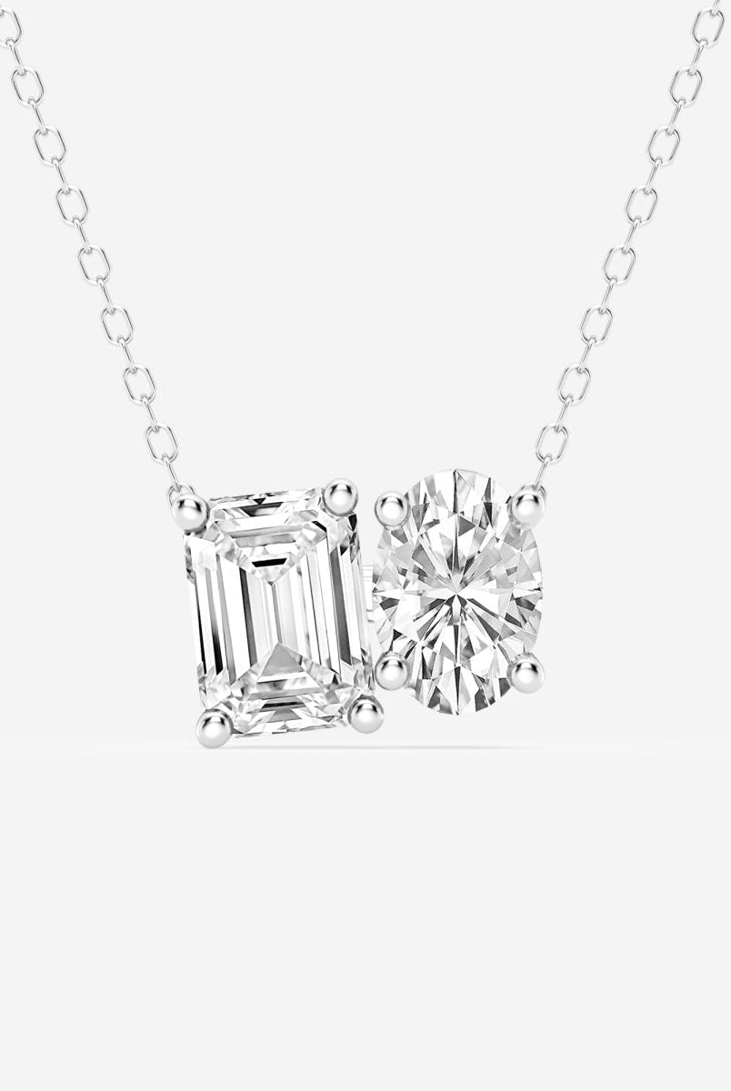 2-40-tcw-emerald-oval-moissanite-diamond-two-stone-necklace