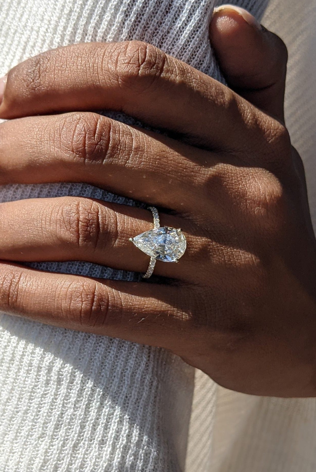 Moissanite wedding ring set for brides