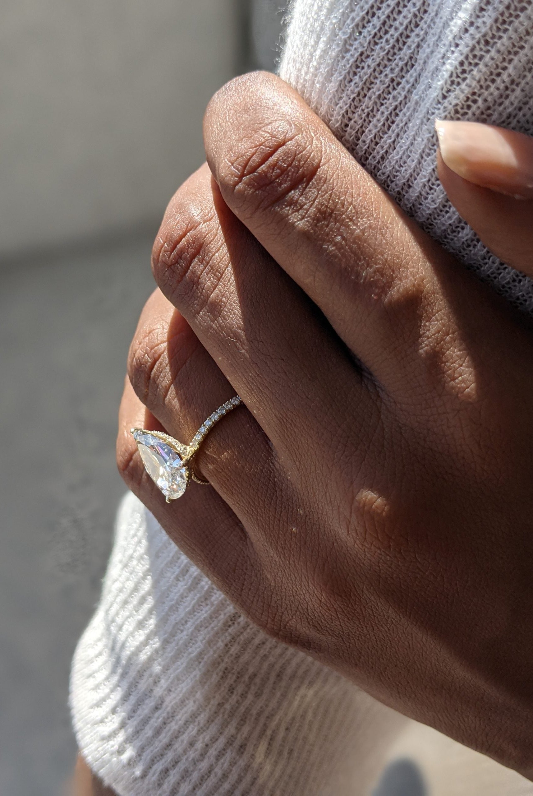Moissanite bridal band set for brides