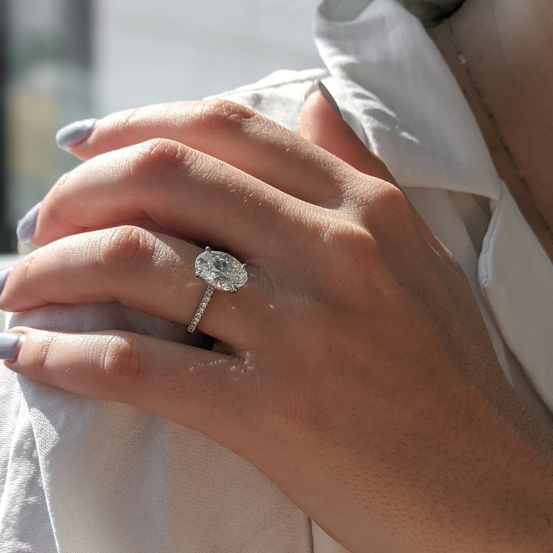 Moissanite wedding necklace clearance